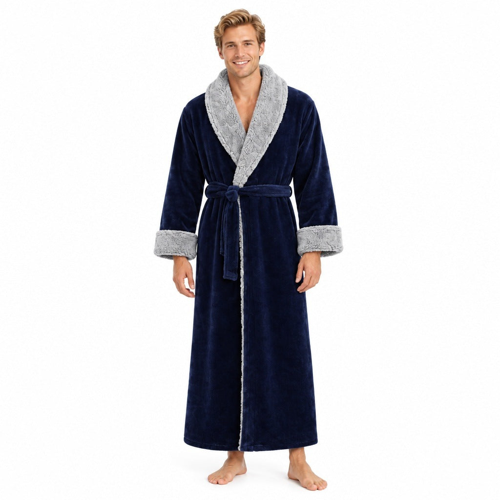 Koraalfleece Badjas Heren | Sjaalkraag | 3 Kleuren