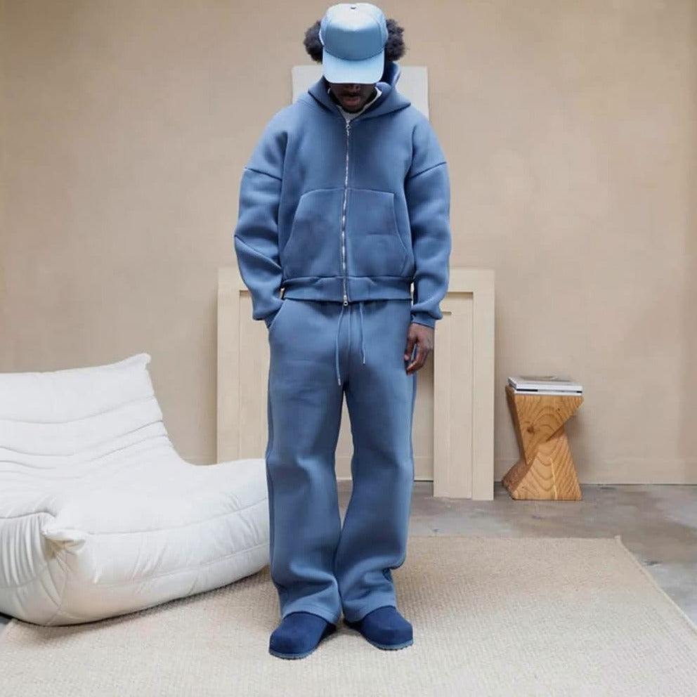 Oversized Trainingspak Heren | Hoodie met Rits | Wijde Joggingbroek