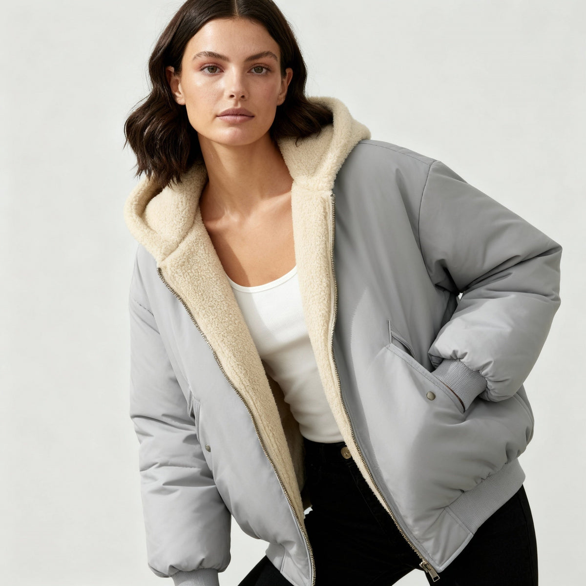Oversized Winterjas Dames | Teddyvoering | Capuchon | 3 Kleuren