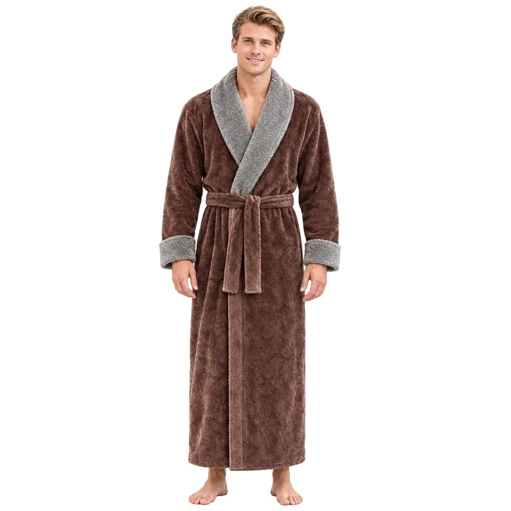 Koraalfleece Badjas Heren | Sjaalkraag | 3 Kleuren