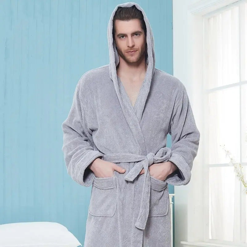 Badjas Heren met Capuchon | Badstof | 5 Kleuren