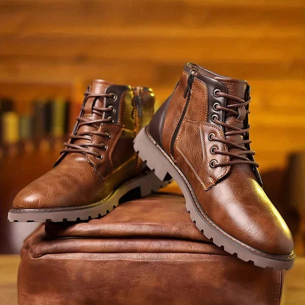 Boots Heren | Veters | Zijrits | Contrastdetails