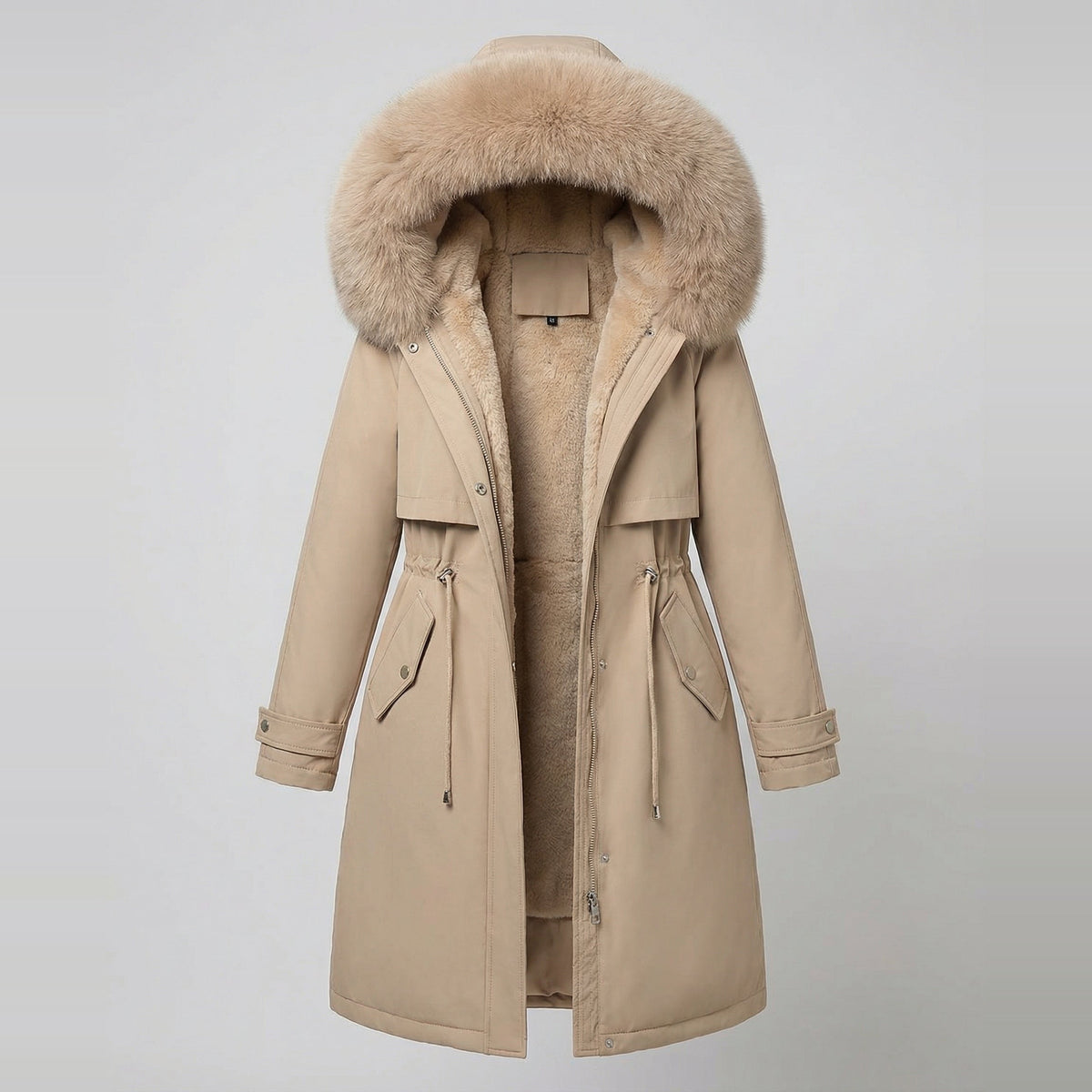 Wintermantel Dames met Capuchon | Imitatiebont | 5 Kleuren
