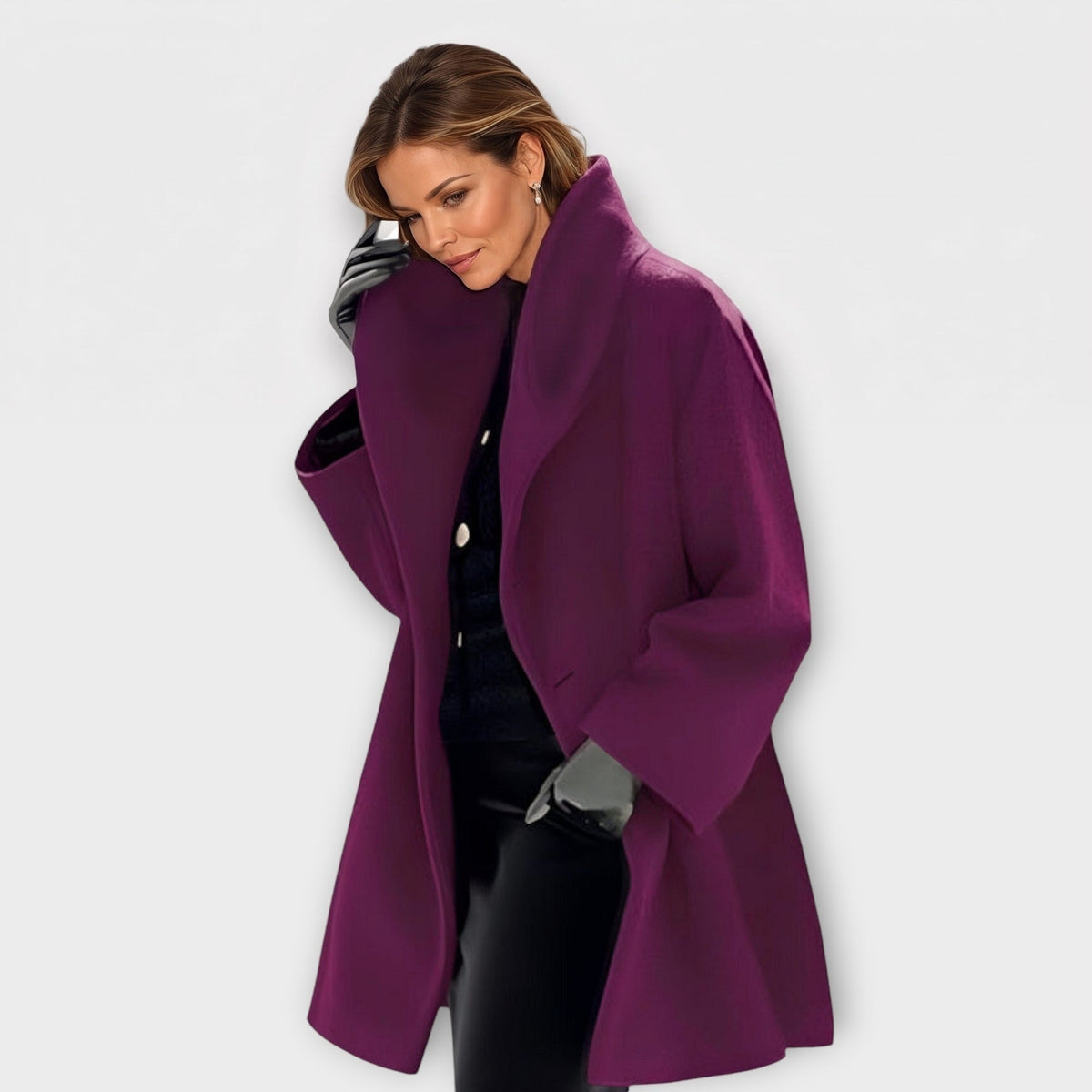Mantel Dames met Sjaalkraag | Wollook | Open Voorkant | 7 Kleuren
