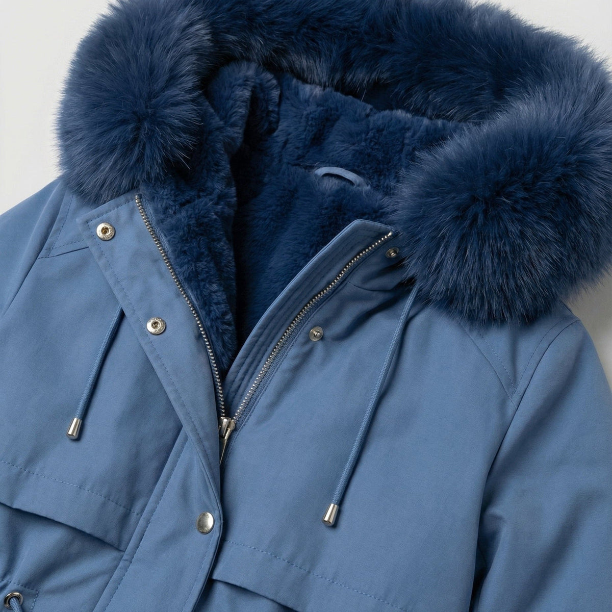 Wintermantel Dames met Capuchon | Imitatiebont | 5 Kleuren