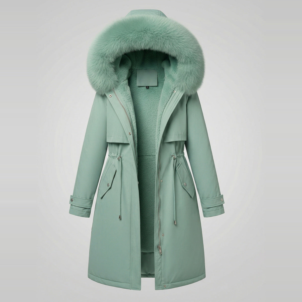 Wintermantel Dames met Capuchon | Imitatiebont | 5 Kleuren
