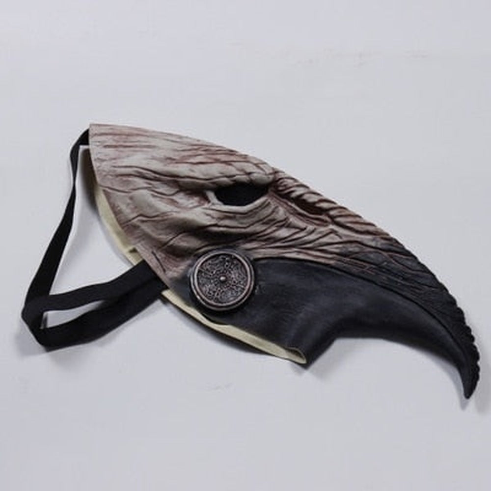 Pestdokter Ravenmasker | Wit Zwart | Rubber | Sierschijven