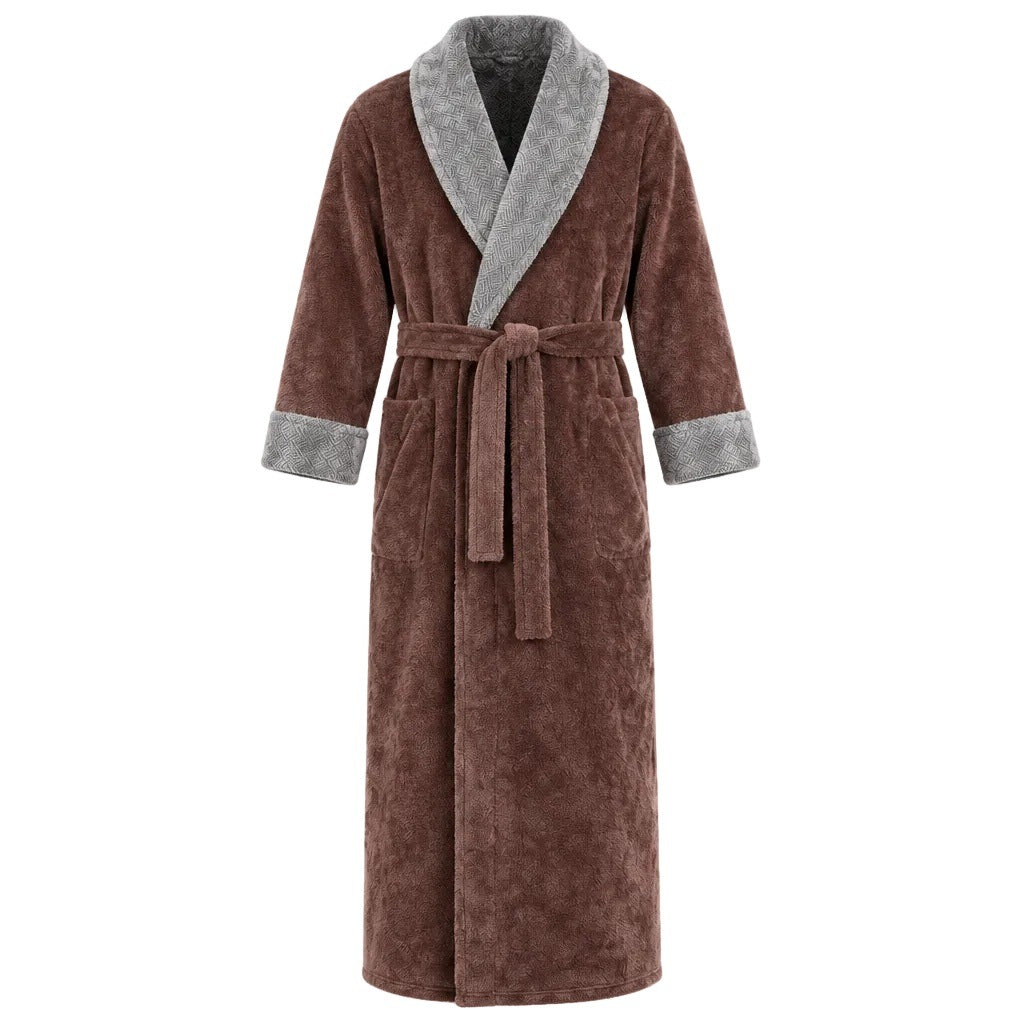 Koraalfleece Badjas Heren | Sjaalkraag | 3 Kleuren