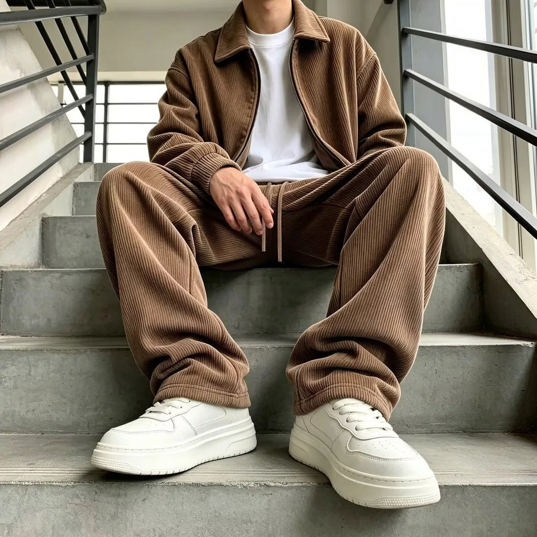 Corduroy Set Heren | Jack met Rits | Wijde Broek | 5 Kleuren