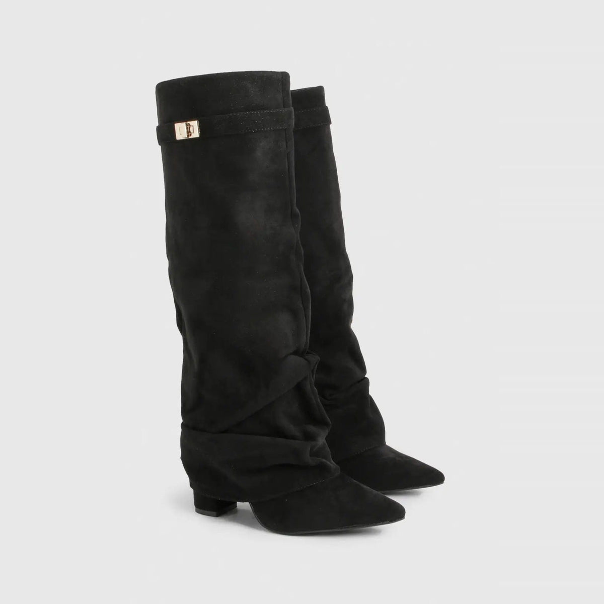 Slouch Laarzen Dames met Omslag | Puntige Neus | Kniehoog | 5 Kleuren