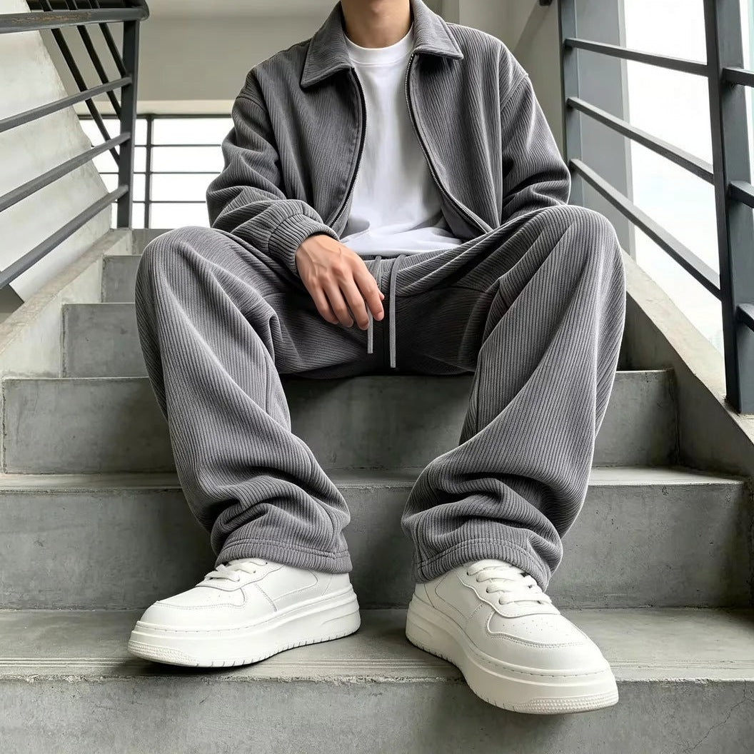 Corduroy Set Heren | Jack met Rits | Wijde Broek | 5 Kleuren