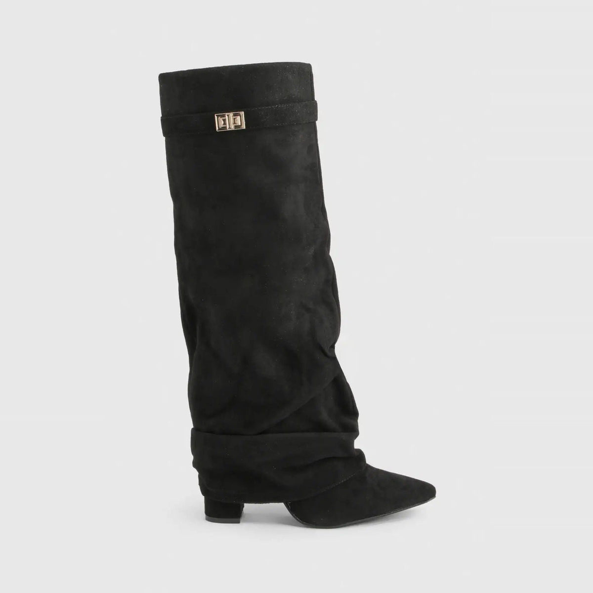 Slouch Laarzen Dames met Omslag | Puntige Neus | Kniehoog | 5 Kleuren