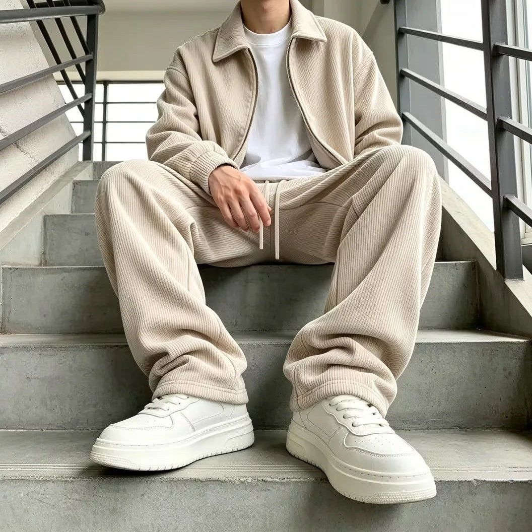 Corduroy Set Heren | Jack met Rits | Wijde Broek | 5 Kleuren