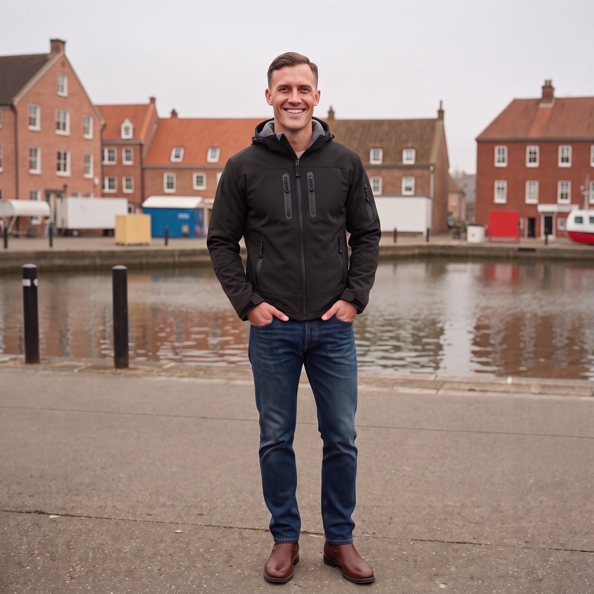 Softshell Jas Heren | Capuchon | Gevoerd | Veel Zakken