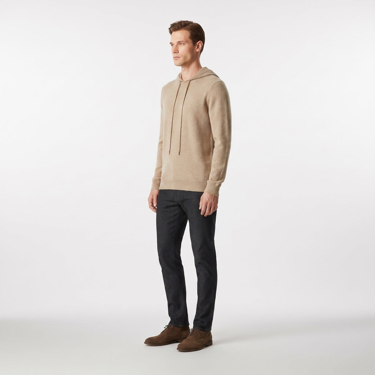 Gebreide Hoodie Heren met Platte Koorden | 5 Kleuren
