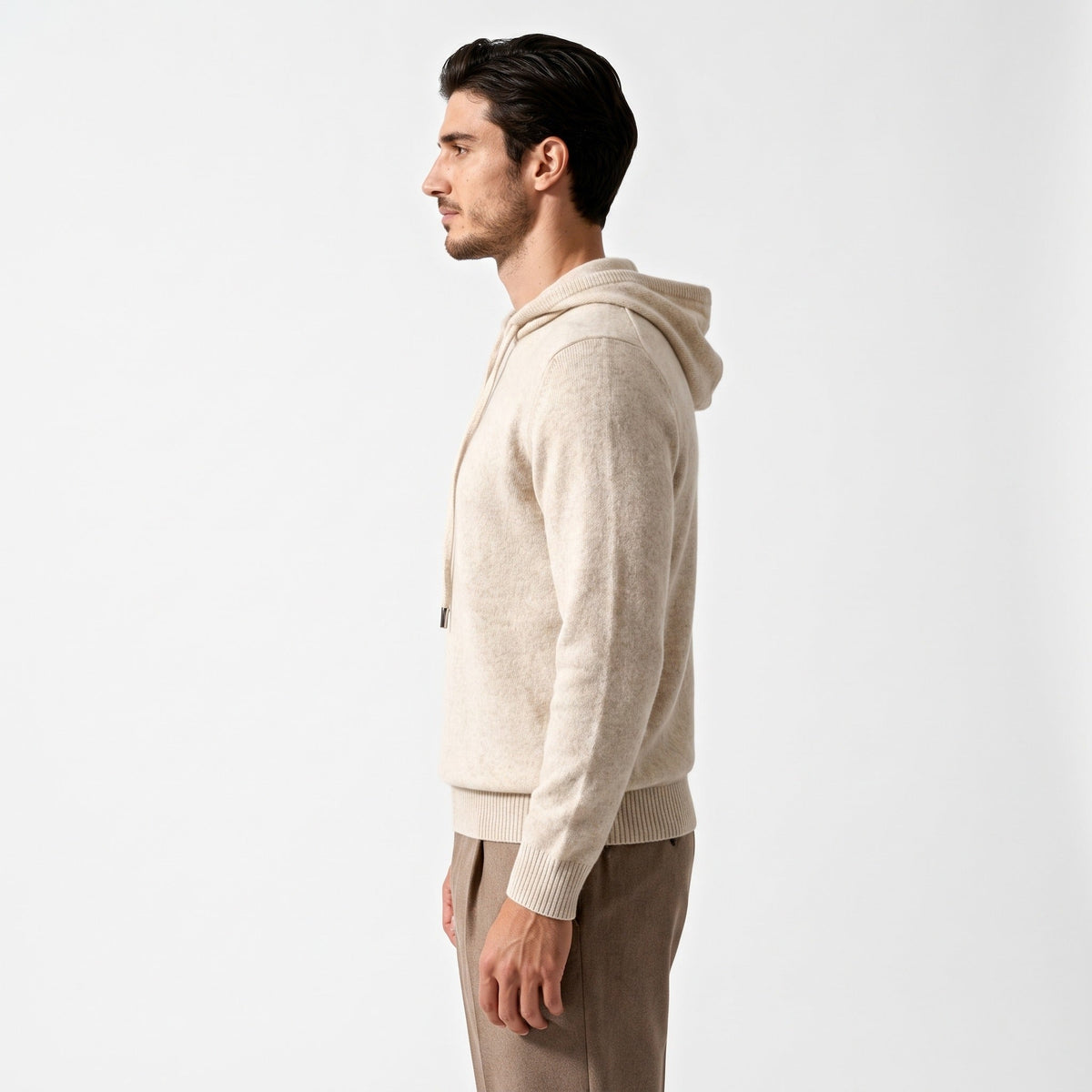 Fijngebreide Hoodie Heren | Trekkoord | Lange Mouw | Smart Casual