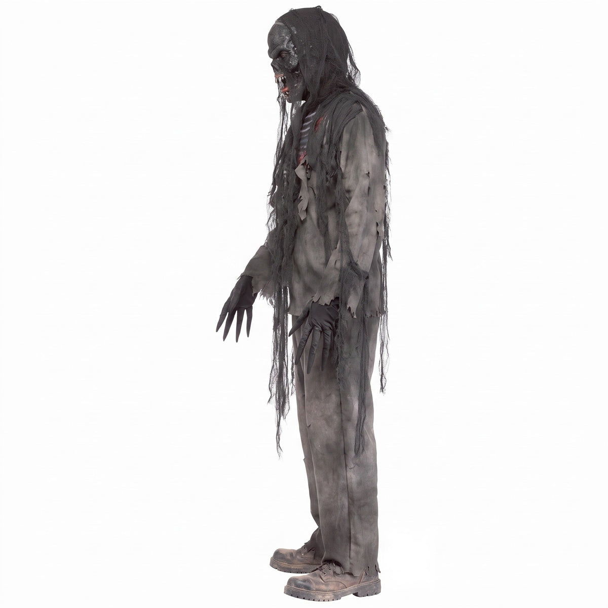 Zombie Kostuum Heren | Verbrande Look | Shirt | Broek | Masker
