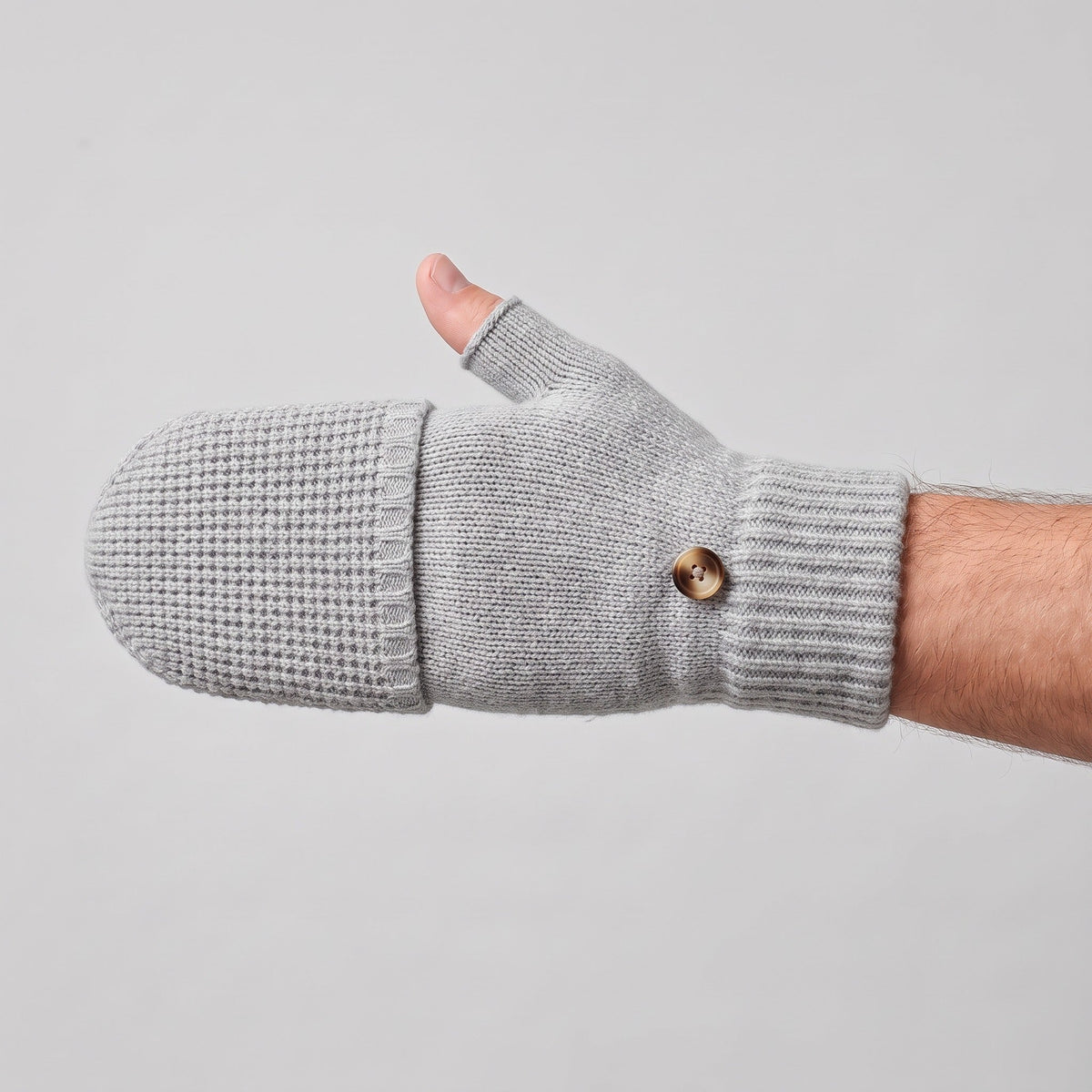 Vingerloze Handschoenen | Omklapbare Want | Gebreid | Unisex