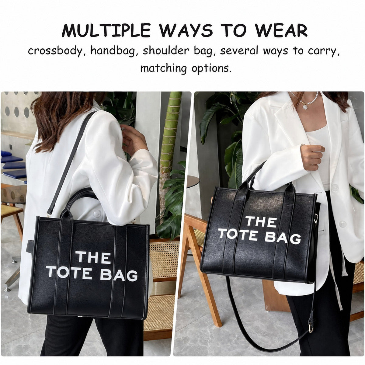 Totebag – stijlvolle handtas van imitatieleer voor dames-Boutique Moda
