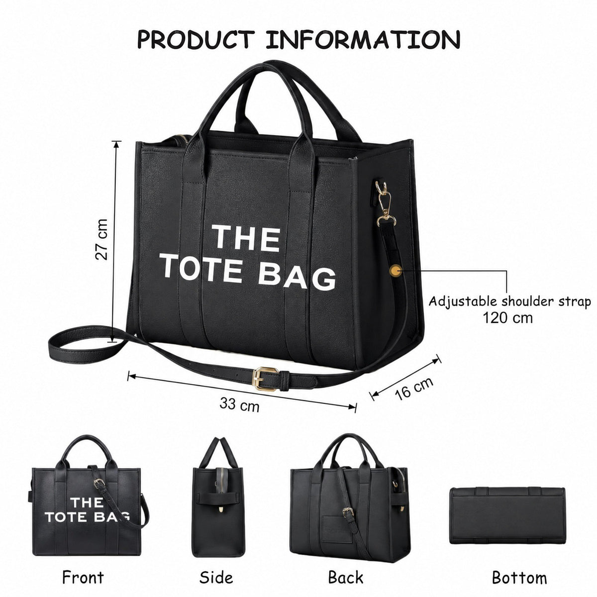 Totebag – stijlvolle handtas van imitatieleer voor dames-Boutique Moda