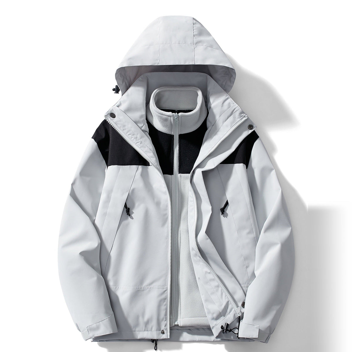 3 in 1 Outdoorjas Dames met Fleecevest | Capuchon | 6 Kleuren