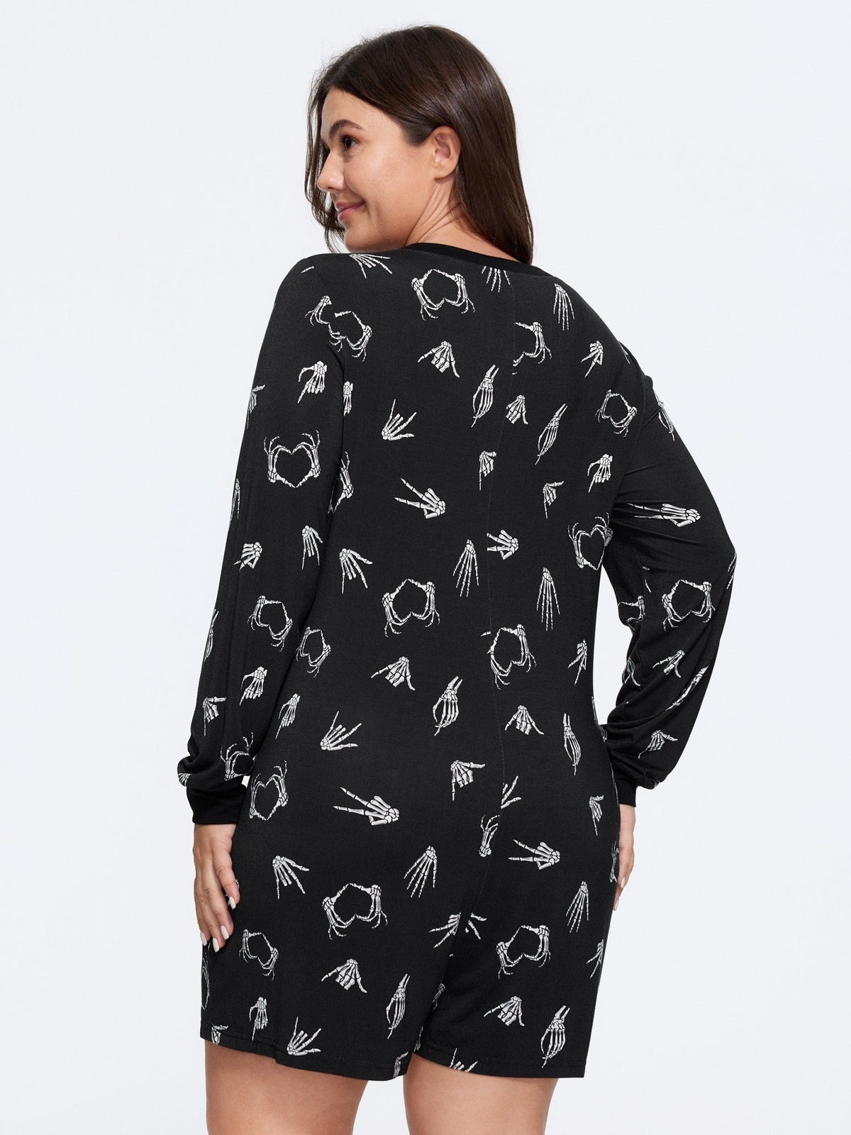 Skelet playsuit, achterkant