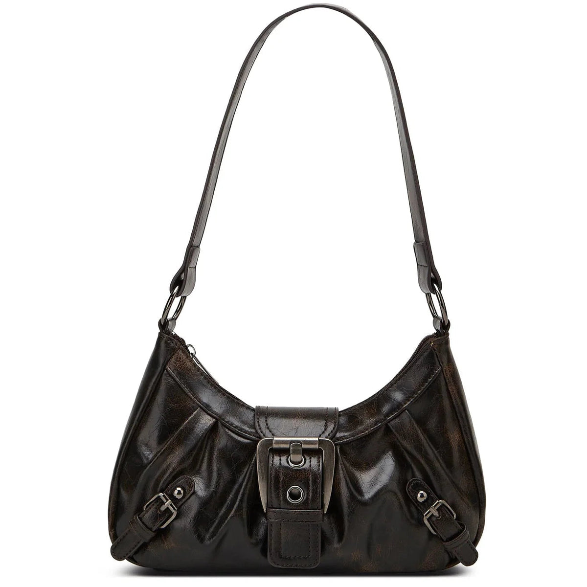Kleine Handtas Dames | Vintage Look | Kunstleer | Gesp-Boutique Moda