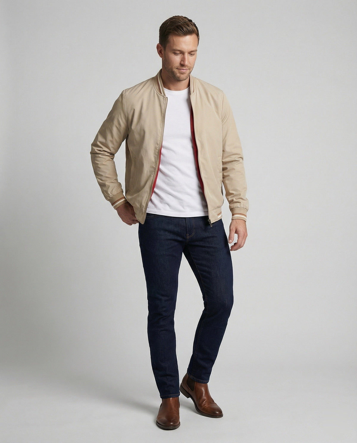 Nylon Bomberjack Heren | Waterafstotend | Lichtgewicht | Ritssluiting-Boutique Moda