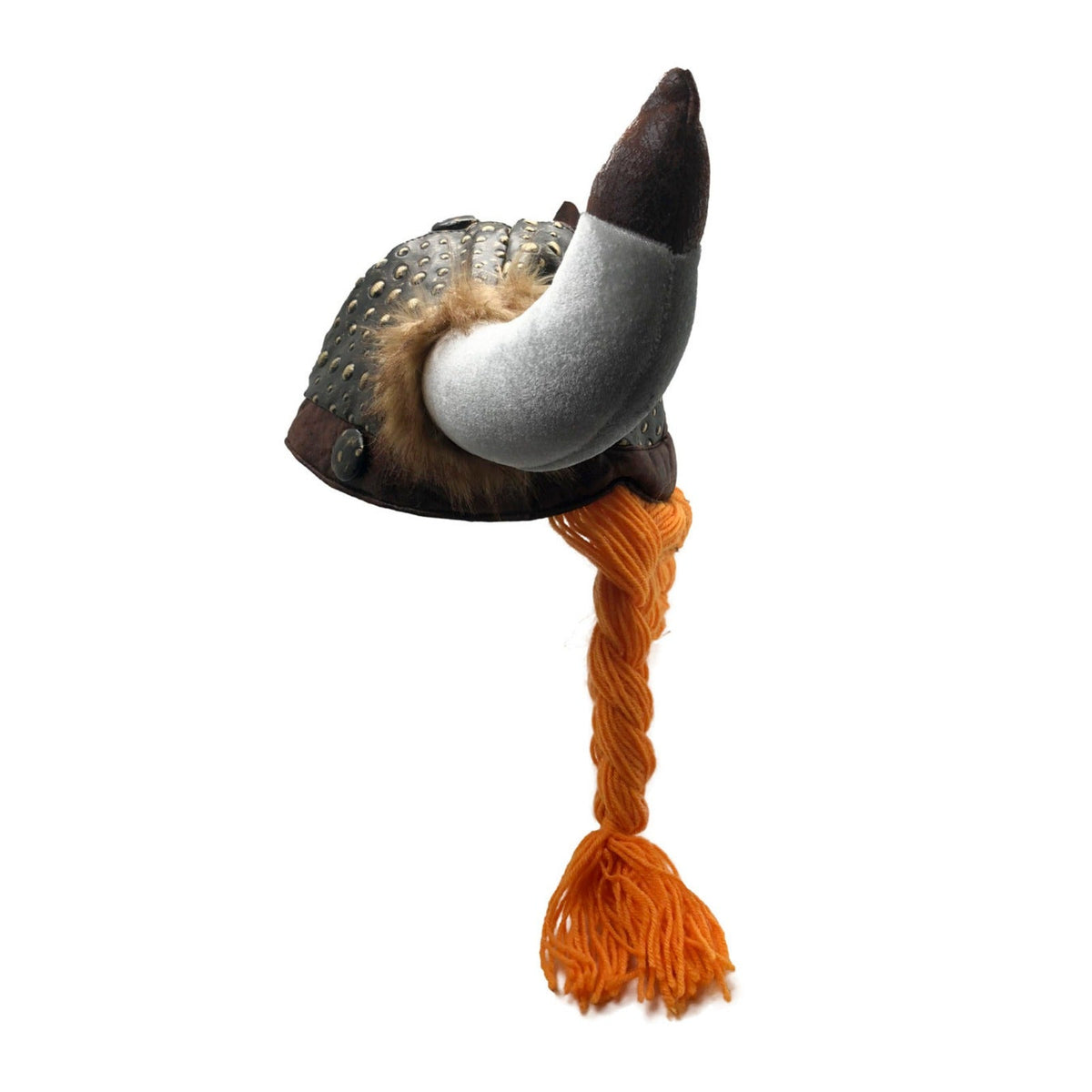Viking hoed met vlechten, zijaanzicht