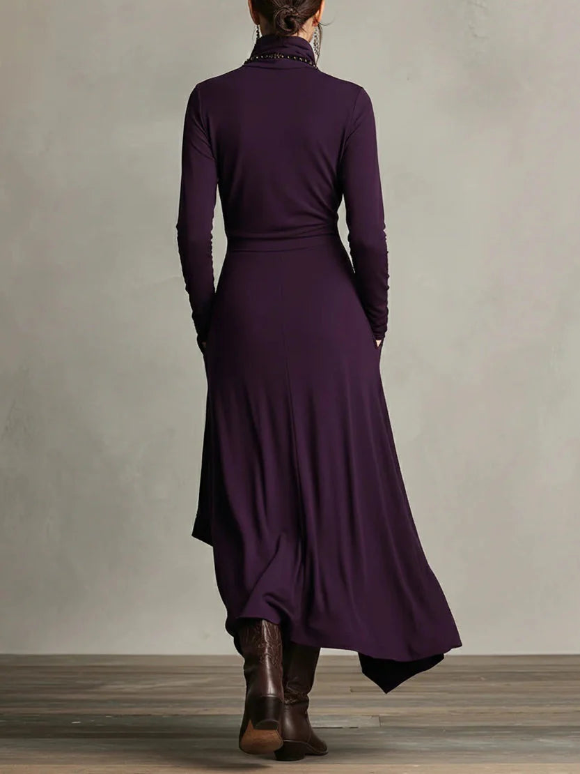 Winterjurk Dames | Col | Asymmetrisch | Lange Mouw-Boutique Moda
