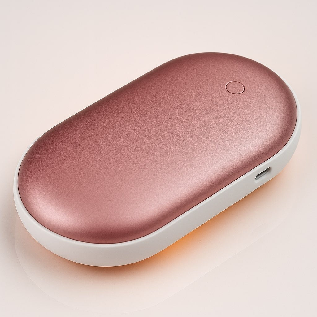 Roségouden handwarmer met powerbank