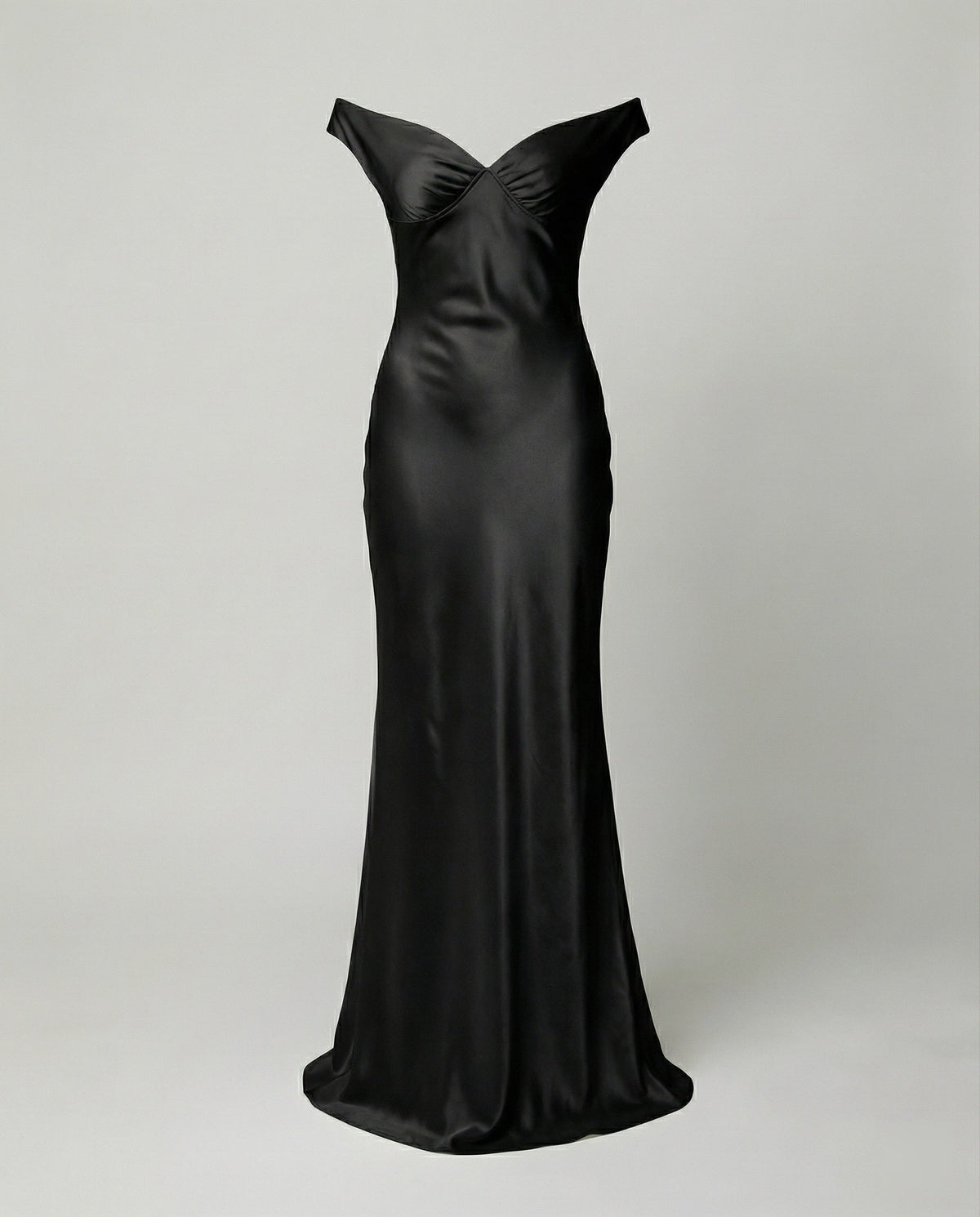 Galajurk Dames | Satijn | Off Shoulder | Open Rug-Boutique Moda