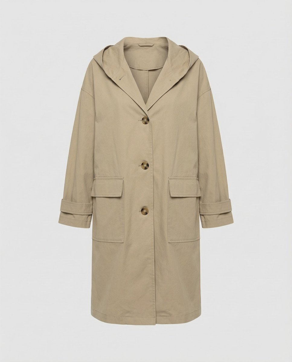 Lange Jas Dames | Waterafstotend | Winddicht | Capuchon-Boutique Moda