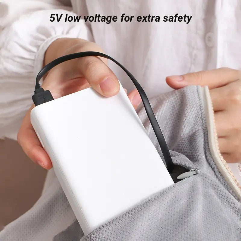 Powerbank in het zakje van de verwarmde deken, 5 V