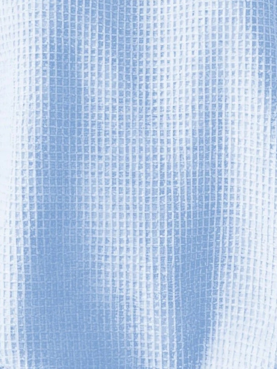 Lichtblauwe trui met wafelstructuur, close-up van stofpatroon, geen persoon zichtbaar | Boutique Moda