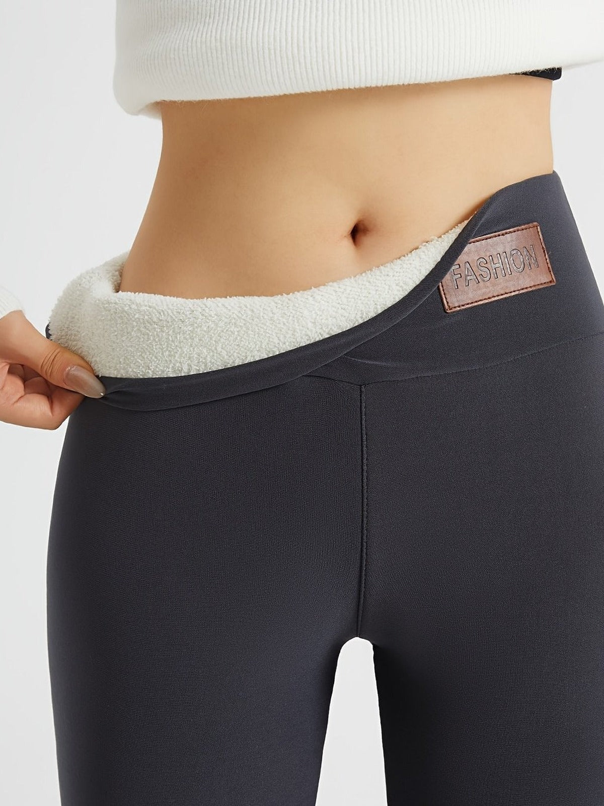 Thermo legging in donkergrijs
