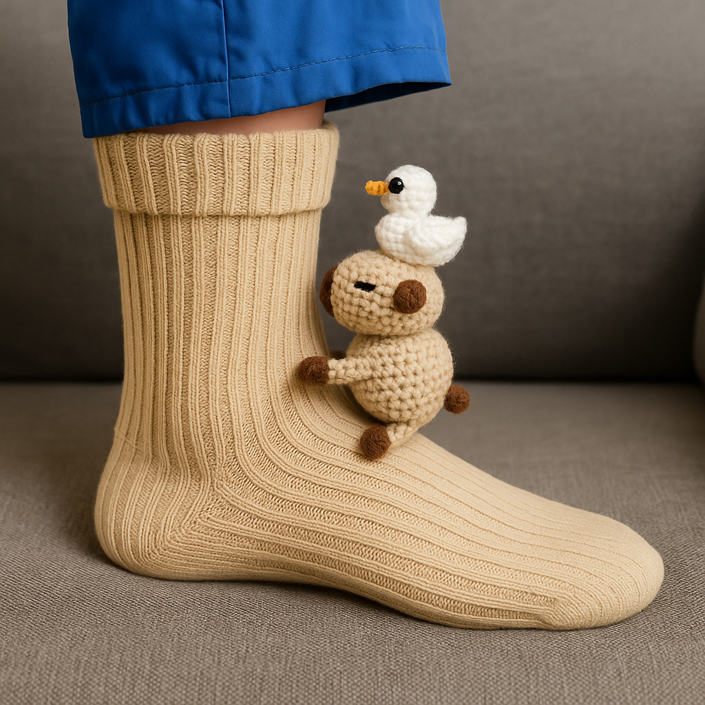 3D dierensokken | pluche huissokken | antislipzool-Boutique Moda