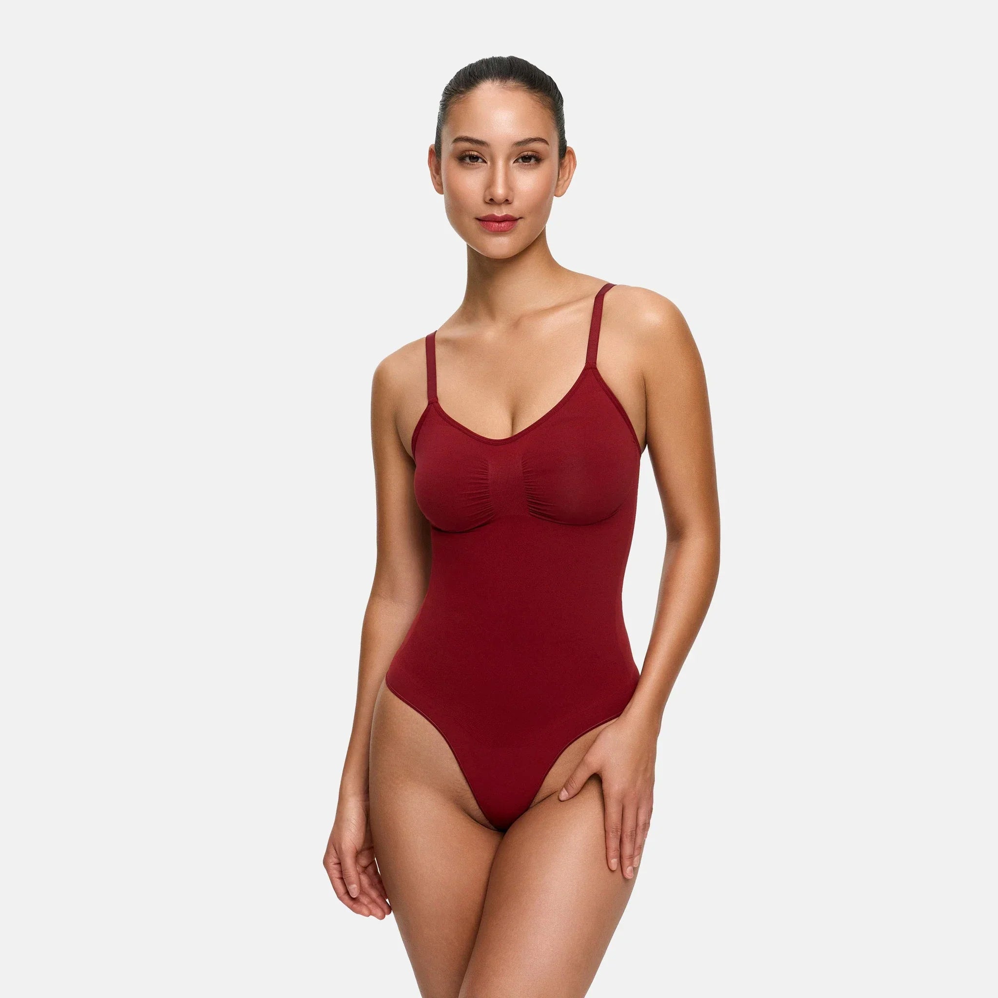 Body gainant en tissu extensible | Body correcteur sans coutures | Contrôle du ventre