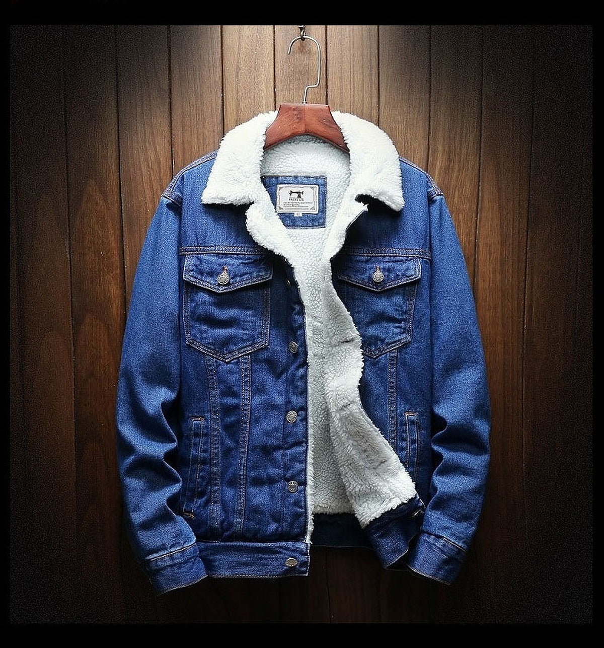 Heren Spijkerjack | Teddyvoering | Trucker Model | Knoopsluiting | Stevig Denim