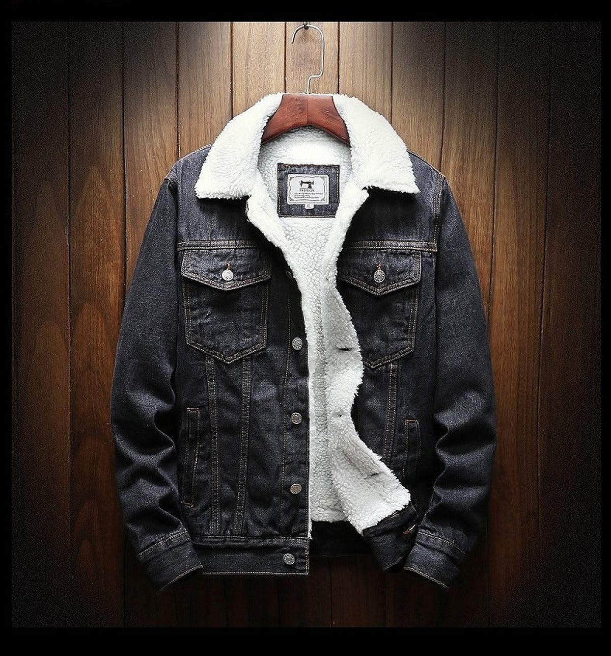 Heren Spijkerjack | Teddyvoering | Trucker Model | Knoopsluiting | Stevig Denim