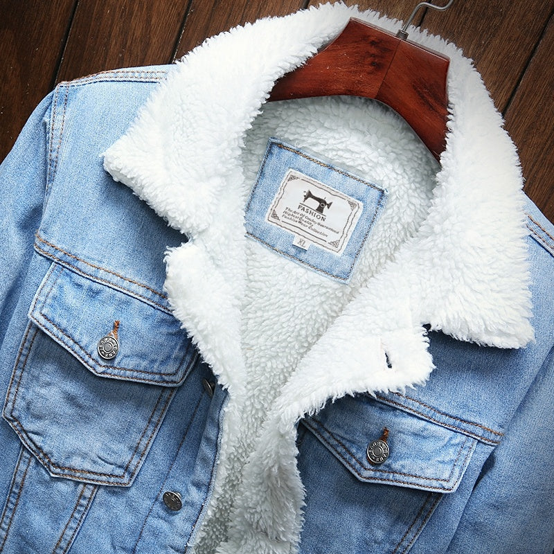 Heren Spijkerjack | Teddyvoering | Trucker Model | Knoopsluiting | Stevig Denim