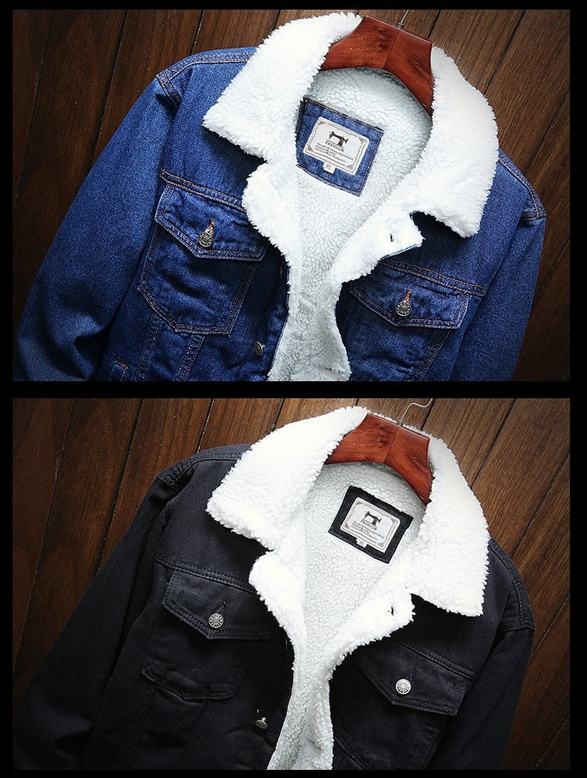 Heren Spijkerjack | Teddyvoering | Trucker Model | Knoopsluiting | Stevig Denim