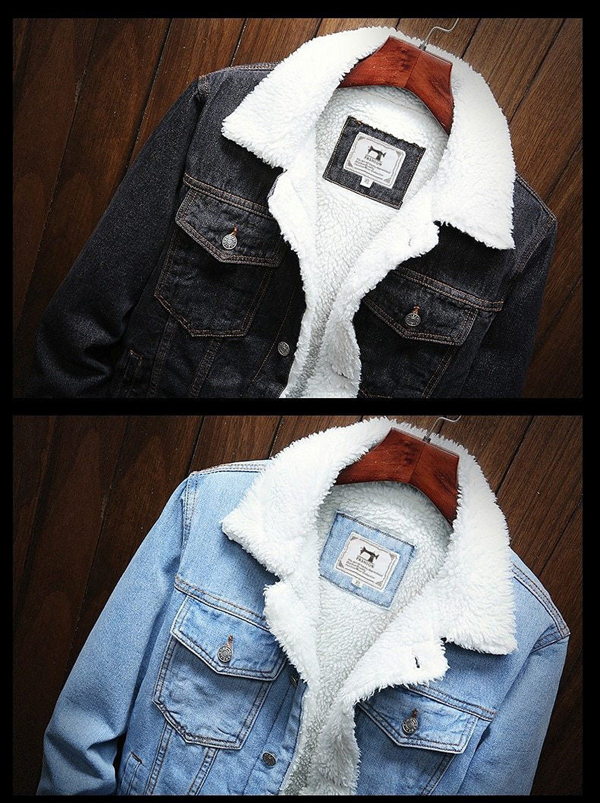 Heren Spijkerjack | Teddyvoering | Trucker Model | Knoopsluiting | Stevig Denim