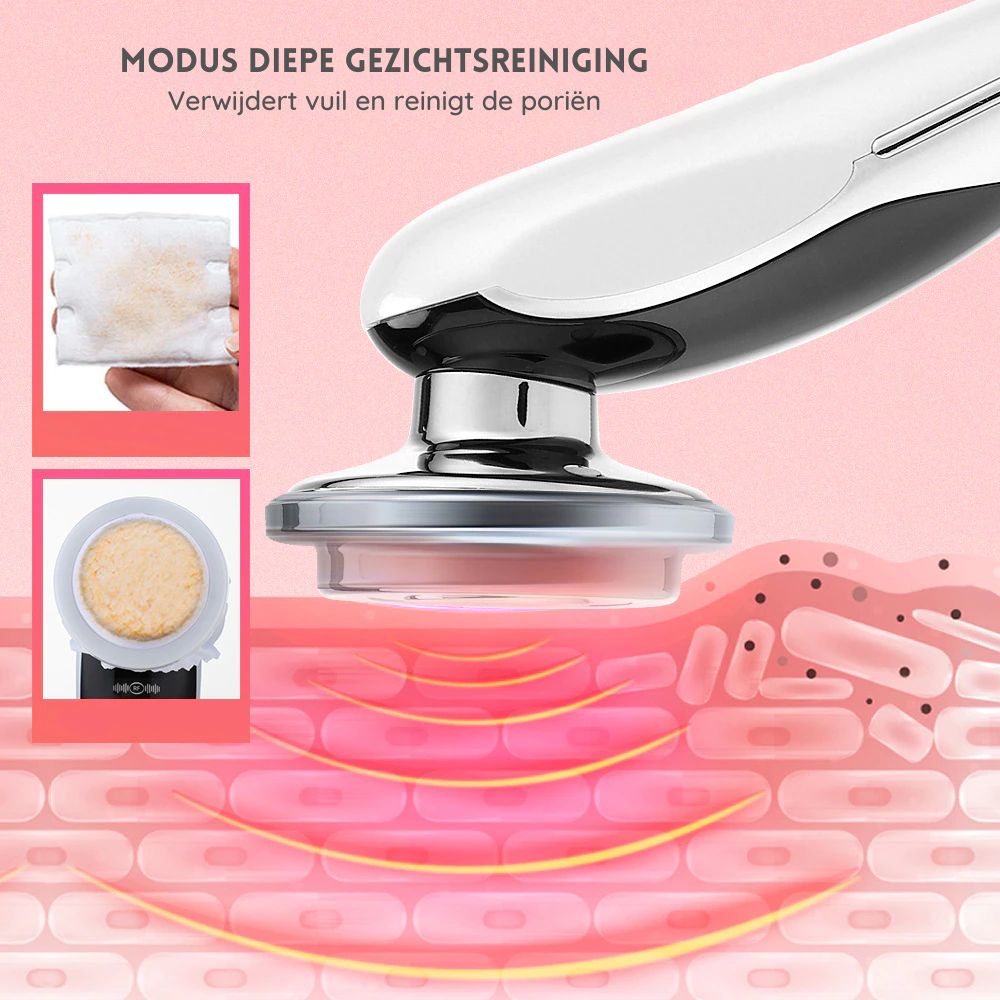 7-in-1 Facial Massager | Elektrisch gezichtsapparaat dat diep reinigt en de huidkwaliteit verbetert-Boutique Moda