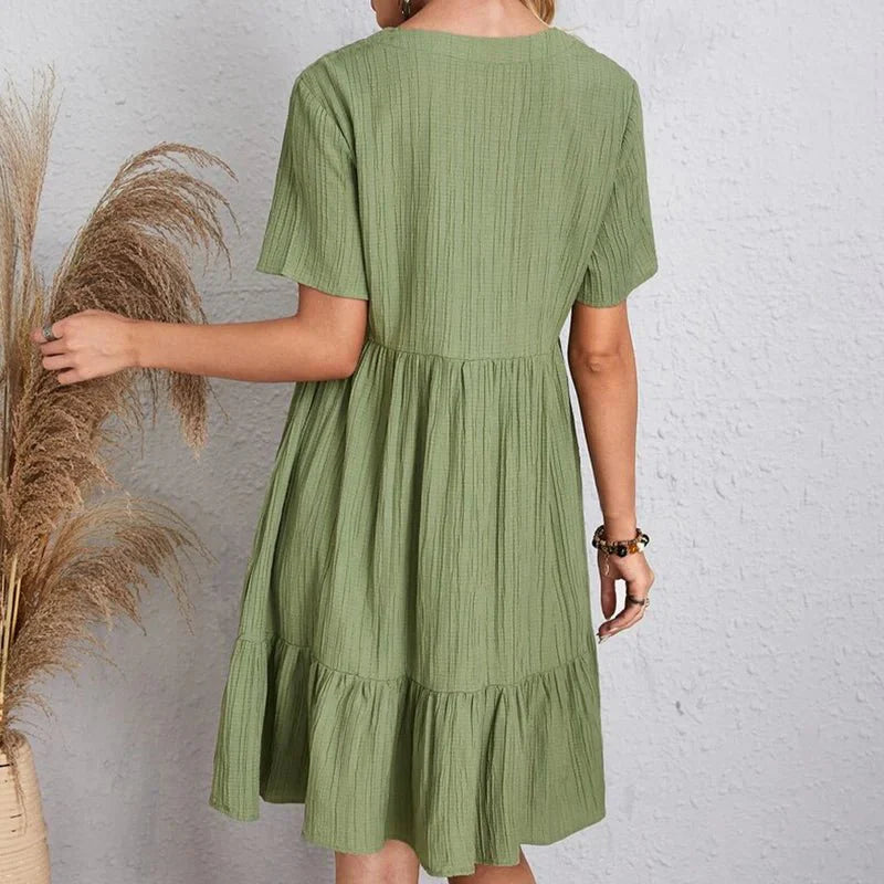 A-lijn jurk | Korte mouw | Zomerjurk | Dames-Boutique Moda