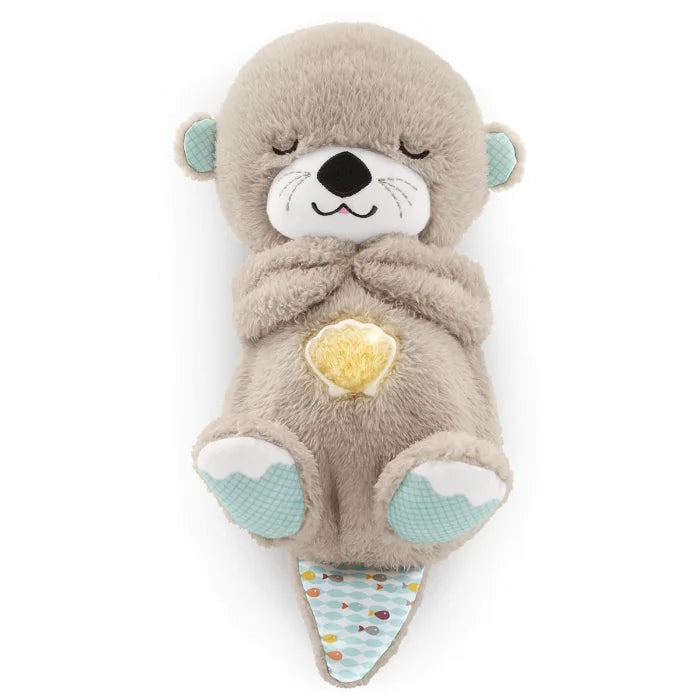 Ademende Otter Teddy - Rustgevende, lichtgevende muzikale teddybeer knuffel voor baby's-Boutique Moda
