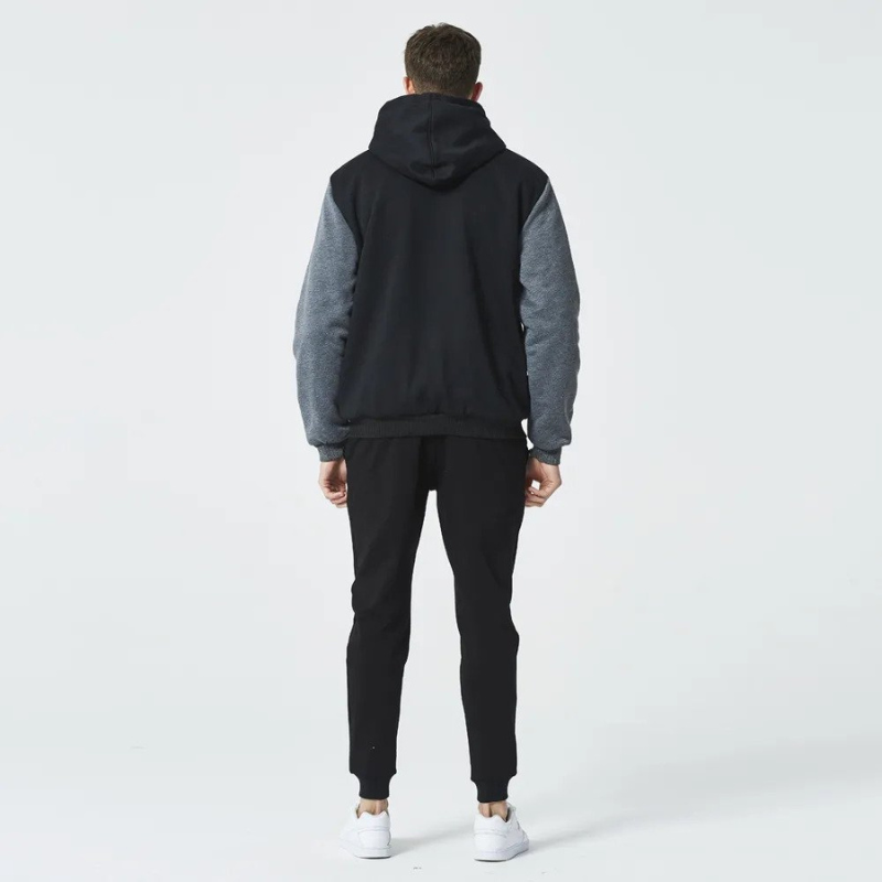 Alan Trainingspak Set | Warme fleece gevoerde heren trainingspak met hoodie-Boutique Moda