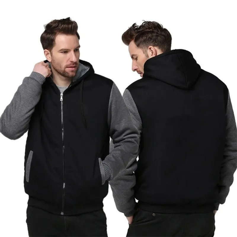 Alan Trainingspak Set | Warme fleece gevoerde heren trainingspak met hoodie-Boutique Moda
