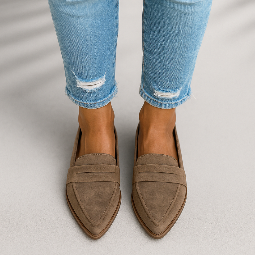 Ballerina's met spitse neus - Elegante platte loafers voor dames-Boutique Moda