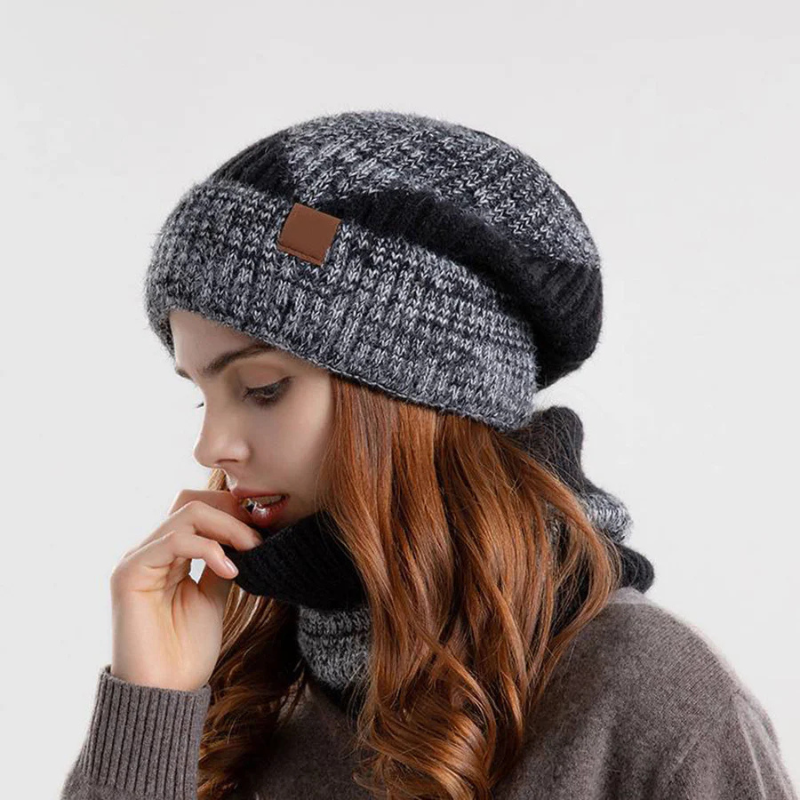 Beanie en Sjaal Set | Gebreid | Warm | Nekwarmer | Winter Hoofddeksel voor Vrouwen-Boutique Moda
